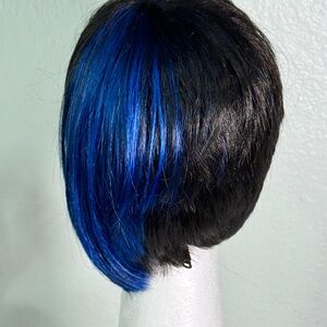 Black and Blue Women's Wig